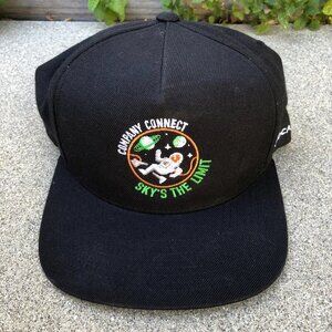 YUPOONG Sky's The Limit Company Connect Invoca Snapback Hat Black Adjustable Cap